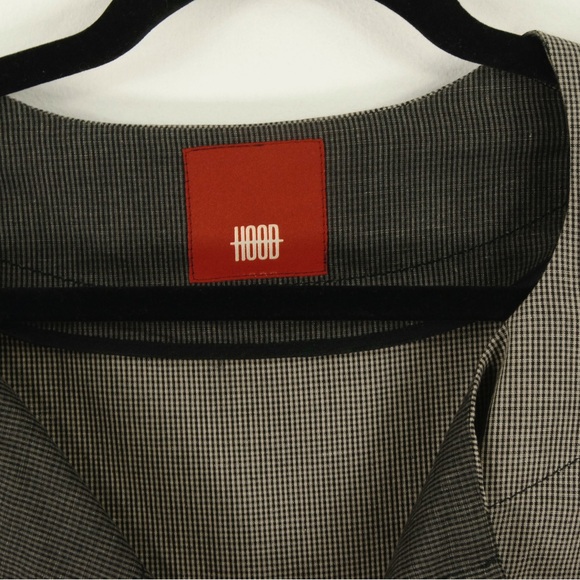 Hood Check Pattern Lightweight Linen Jacket - Picture 4 of 4